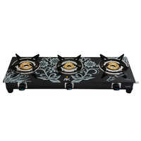 AK 3005 Designer Three Burner Glass Top Gas Stove