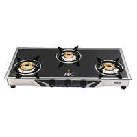 AK 3007 Three Burner Glass Top Gas Stove