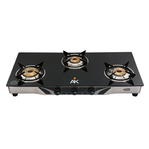 3001 Three Burner Glass Top Gas Stove