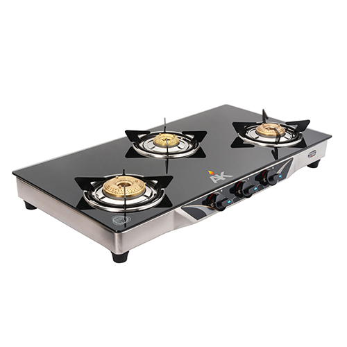 3001 Three Burner Glass Top Gas Stove