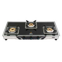 3012 Three Burner Glass Top Gas Stove