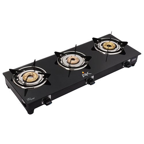AK 3005 Three Burner Glass Top Gas Stove