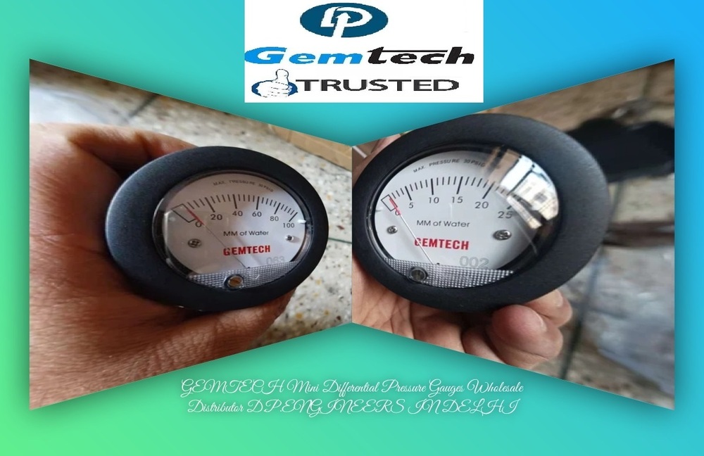 Gemtech Mini Differential Pressure Gauges Wholesale Dealers Suppliers Distbutors In India Ncr Delhi - Accuracy: A 2% Of Full Span At 70 (21 (A 3% On -0