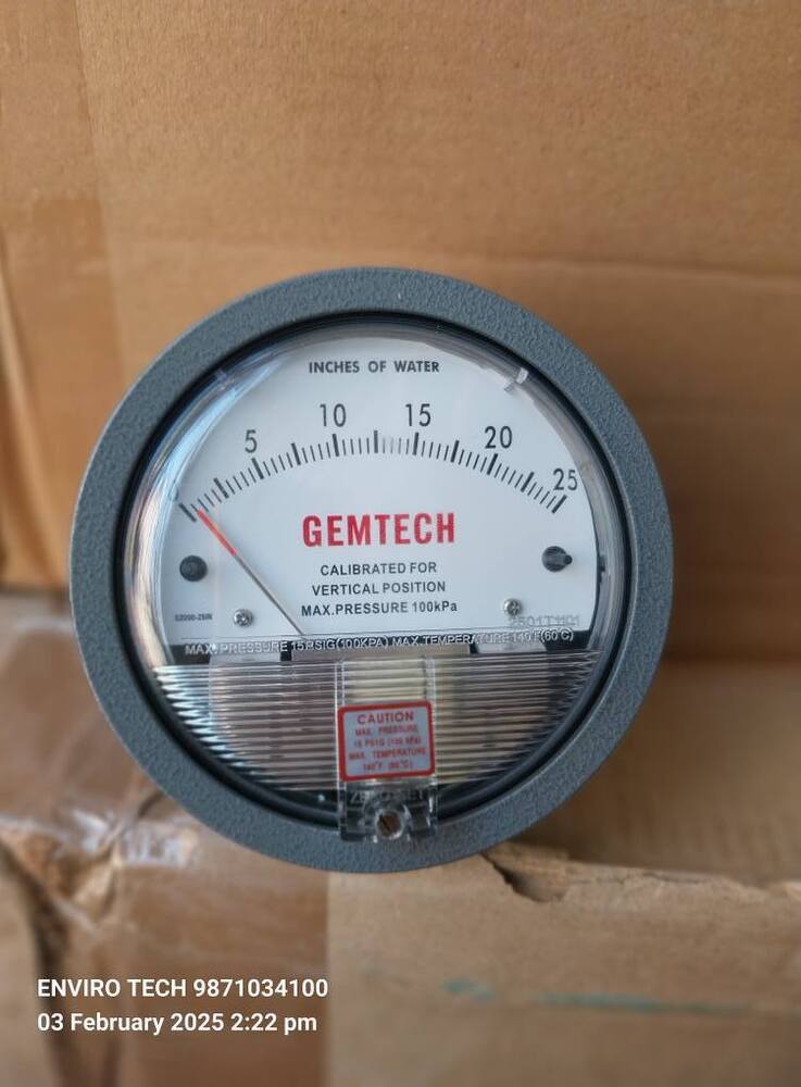 Gemtech Differential Pressure Gauge In Jhotwara 302012 Jaipur-302021 Rajasthan - Accuracy: A 2% (-Ha Model A 1) Of Fs (A 3% (-Ha A 1.5%) On -0
