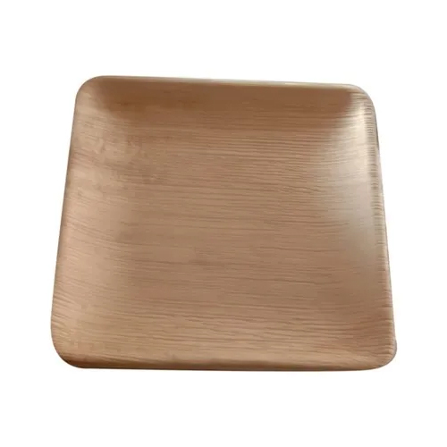 10Inch Square Areca Leaf Plate - Application: Event And Party Supplies