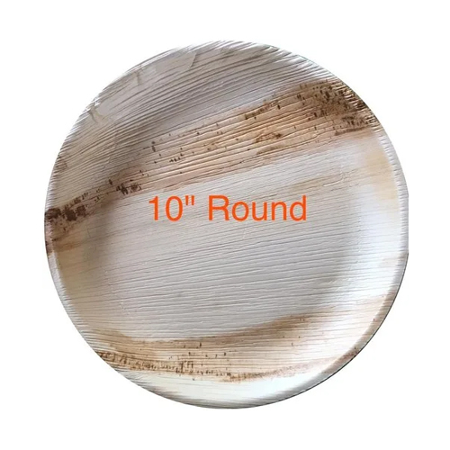 10Inch Round Areca Leaf Plate - Application: Event And Party Supplies