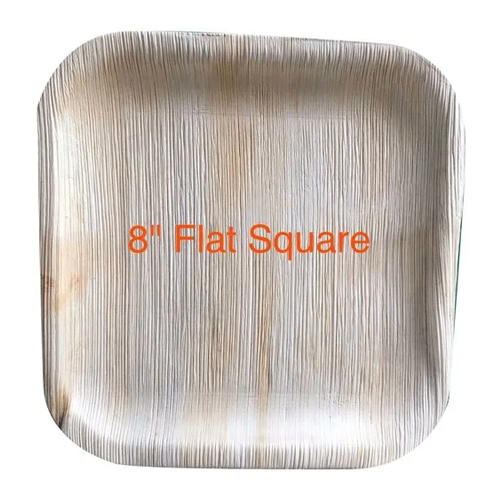 8Inch Square Areca Leaf Plate - Application: Event And Party Supplies