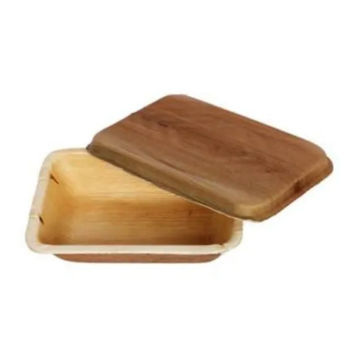 Brown Areca Leaf Container - Application: Event And Party Supplies