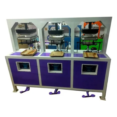 Automatic Areca Leaf Plate Making Machine - Color: Blue Paint Coated