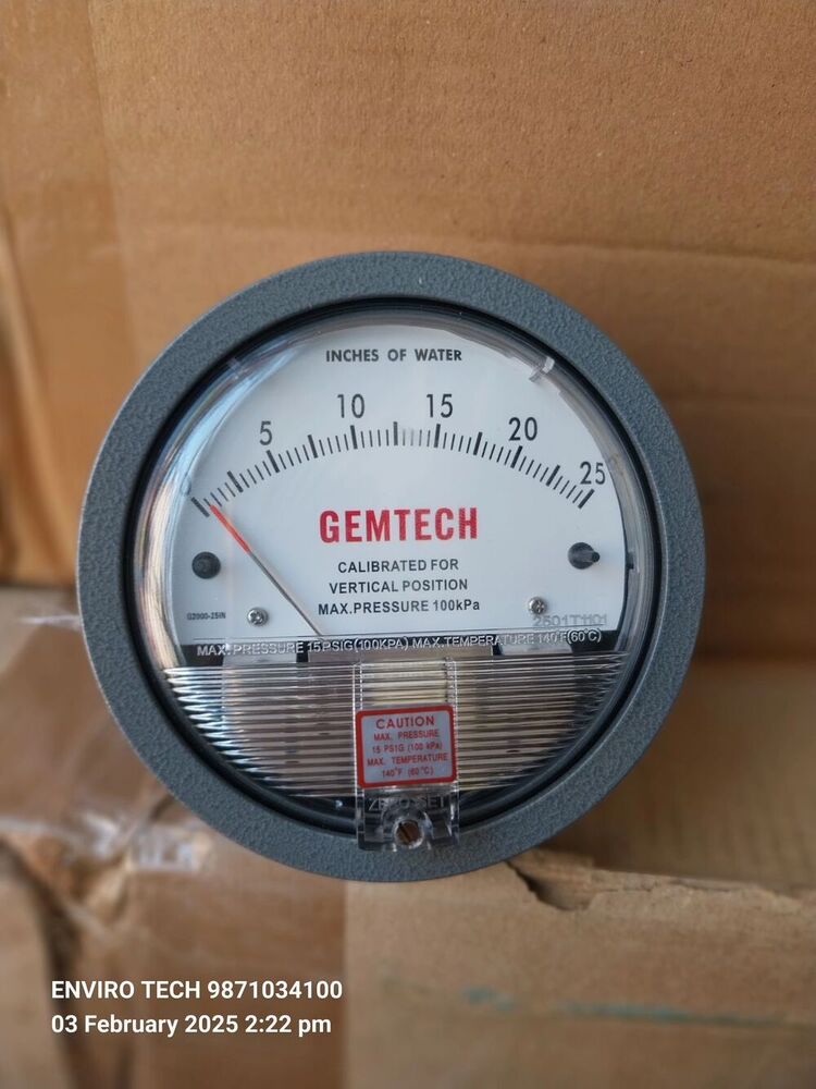 Gemtech Differential Pressure Gauge Wholesaler India Bahadurgarh Haryana 124507 - Accuracy: A 2% (-Ha Model A 1) Of Fs (A 3% (-Ha A 1.5%) On -0