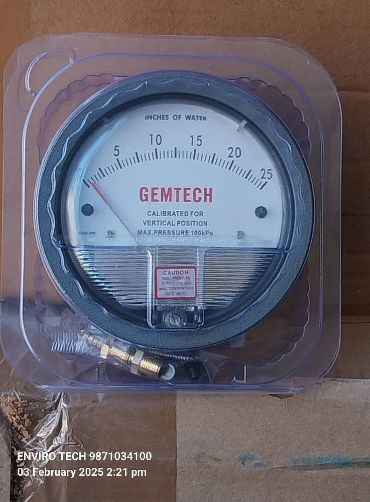 Gemtech Differential Pressure Gauge Wholesaler India Bahadurgarh Haryana 124507 - Accuracy: A 2% (-Ha Model A 1) Of Fs (A 3% (-Ha A 1.5%) On -0