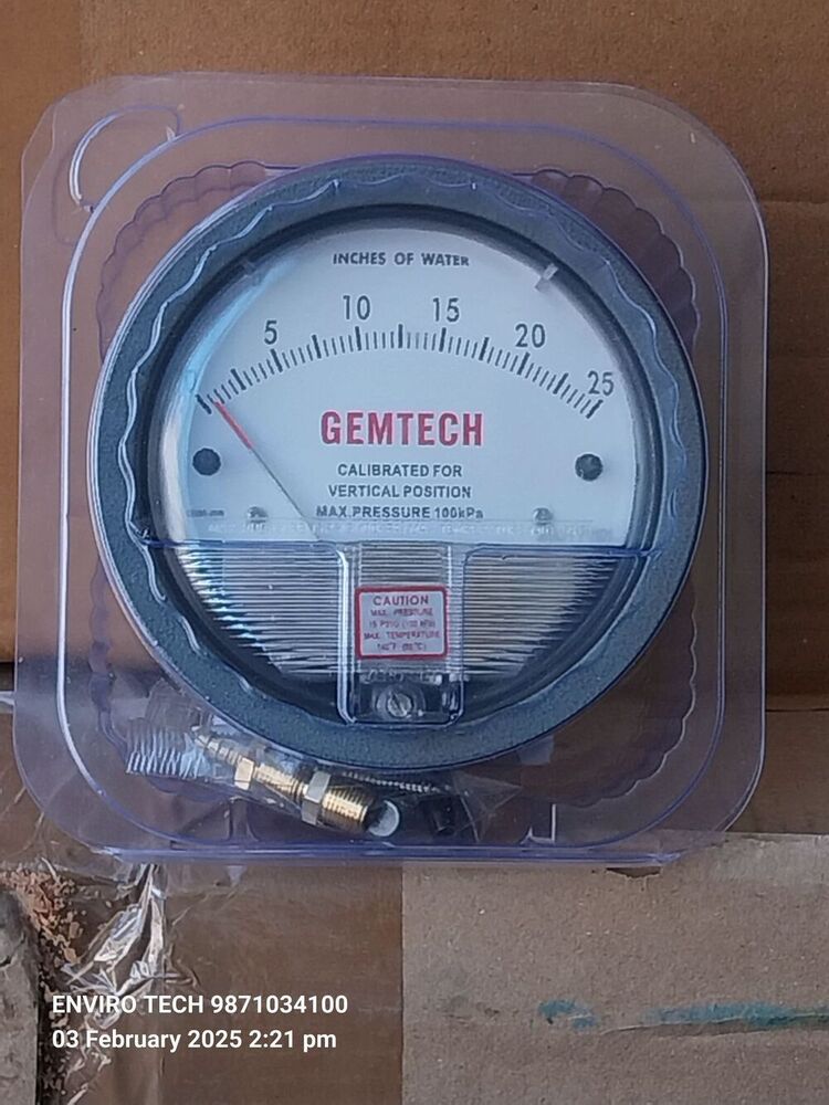 Gemtech Differential Pressure Gauge Wholesaler India Bahadurgarh Haryana 124507 - Accuracy: A 2% (-Ha Model A 1) Of Fs (A 3% (-Ha A 1.5%) On -0