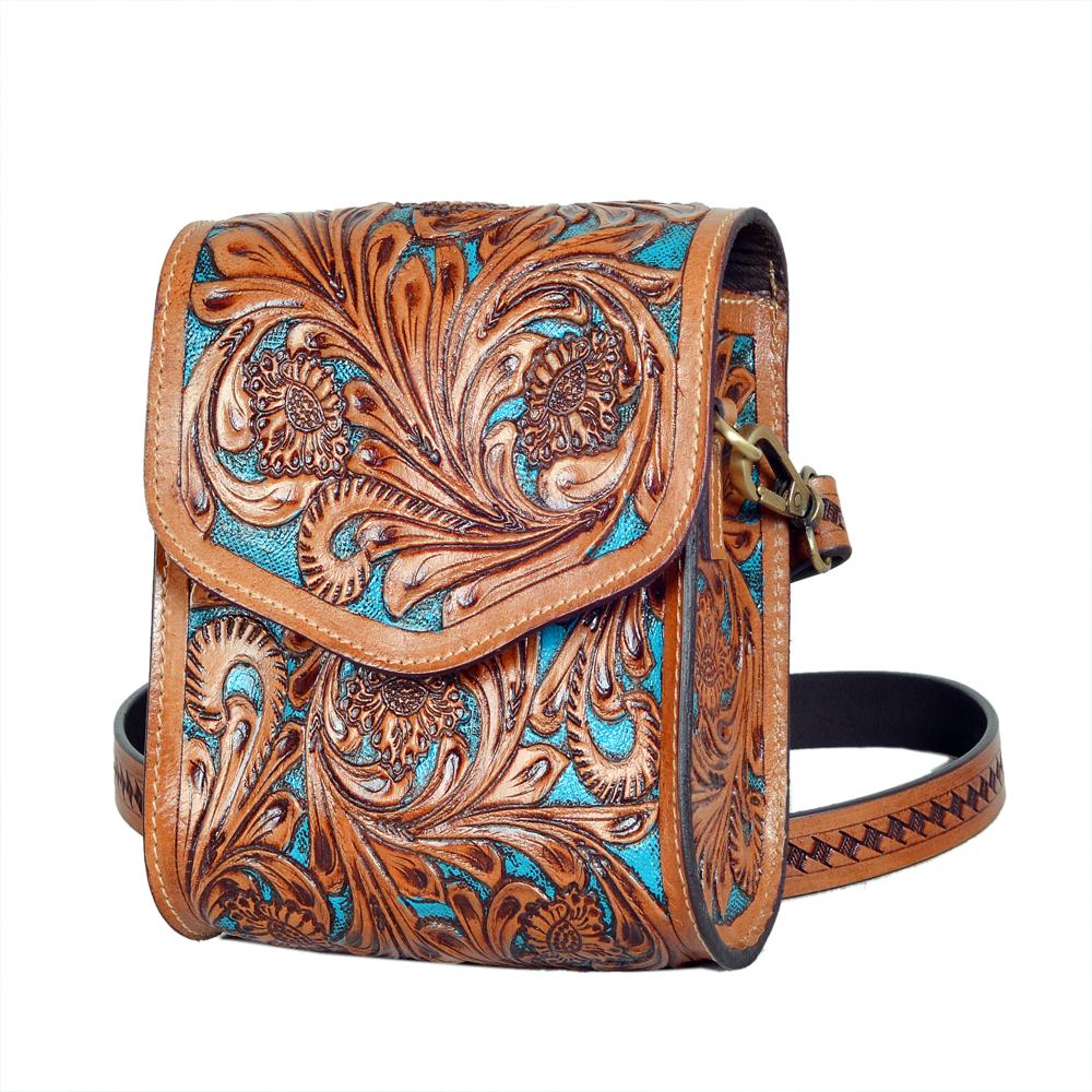 Sling Purse Bag - Color: Tan / Brown / Antique