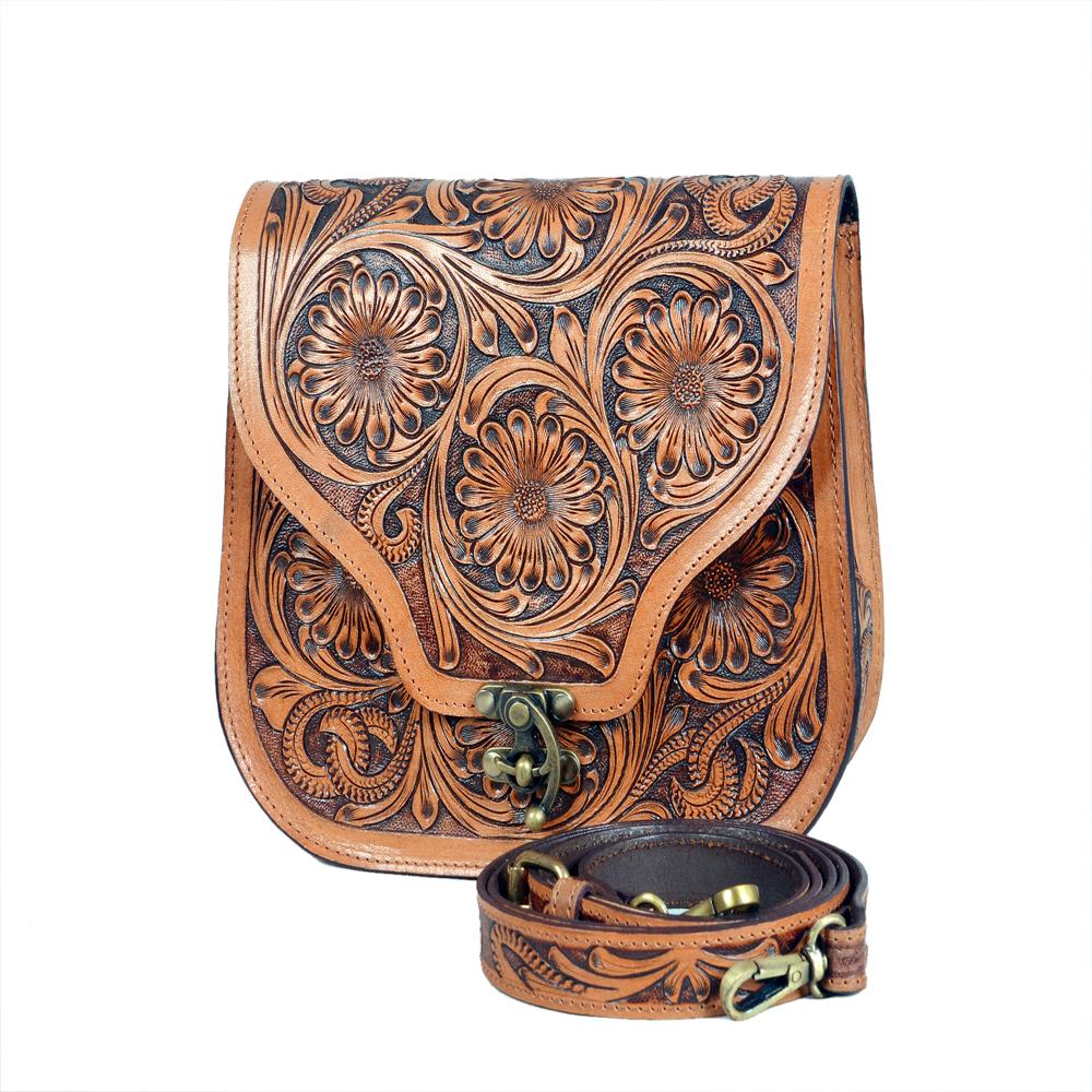 U Type Shoulder Bag - Color: Black /Tan / Brown / Sea Green