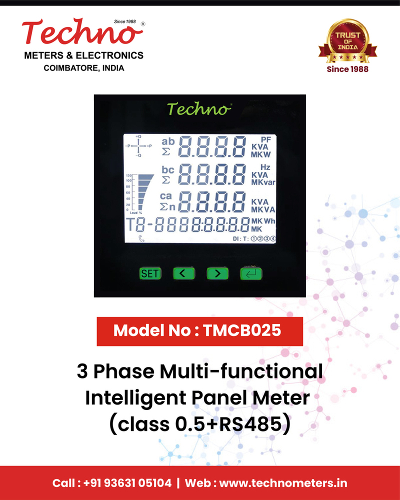 Three Phase Digital Multifunction Meter Vaf+pf