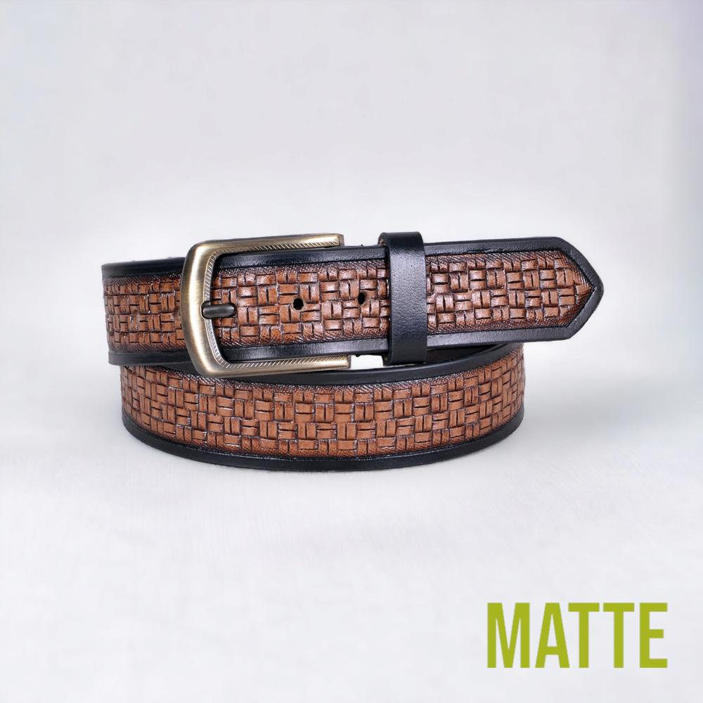 FLORAL TOOLED LEATHER BELT