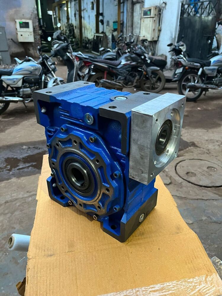 Servo Motor Worm Gearbox - Color: Blue