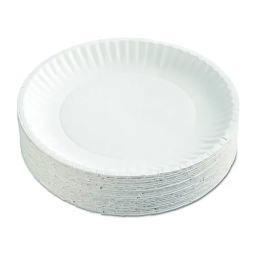 White Wrinkle Paper Plate