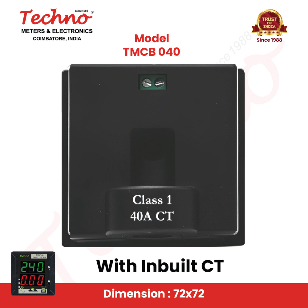 Techno Single Phase Ac Panel Volt Amps Meter