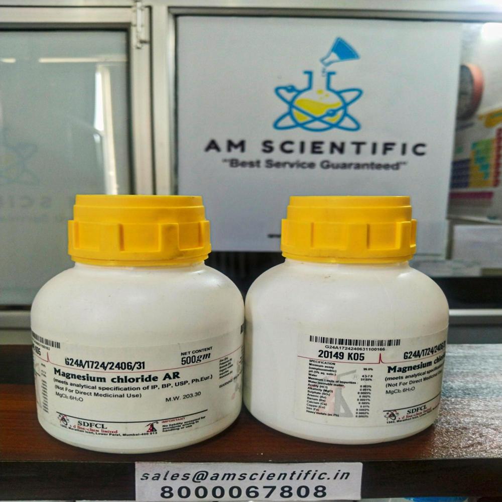 Magnesium Chloride Hexahydrate Ar Complies Ip, Bp, Usp, Ph.eur , Packaging Details: Bottle - Cas No: 7791-18-6