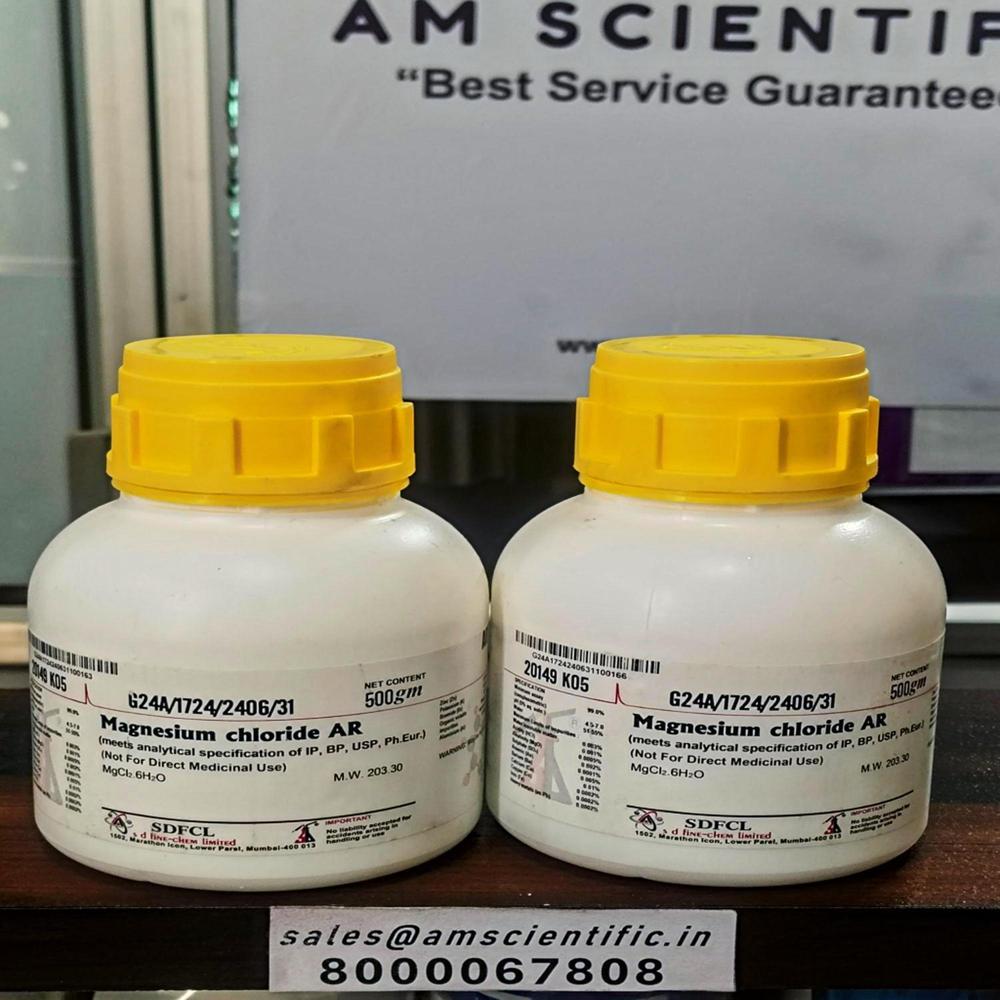 Magnesium Chloride Hexahydrate Ar Complies Ip, Bp, Usp, Ph.eur , Packaging Details: Bottle - Cas No: 7791-18-6