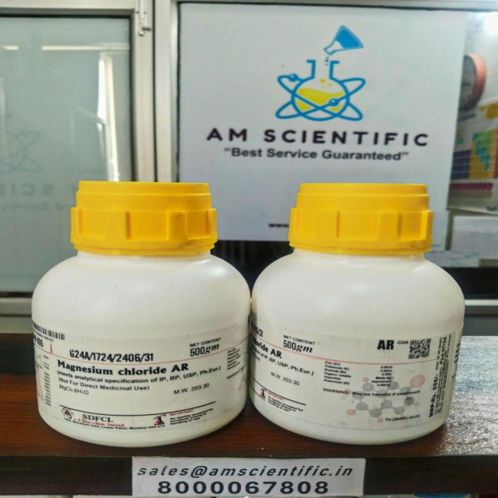 Magnesium Chloride Hexahydrate Ar Complies Ip, Bp, Usp, Ph.eur , Packaging Details: Bottle - Cas No: 7791-18-6