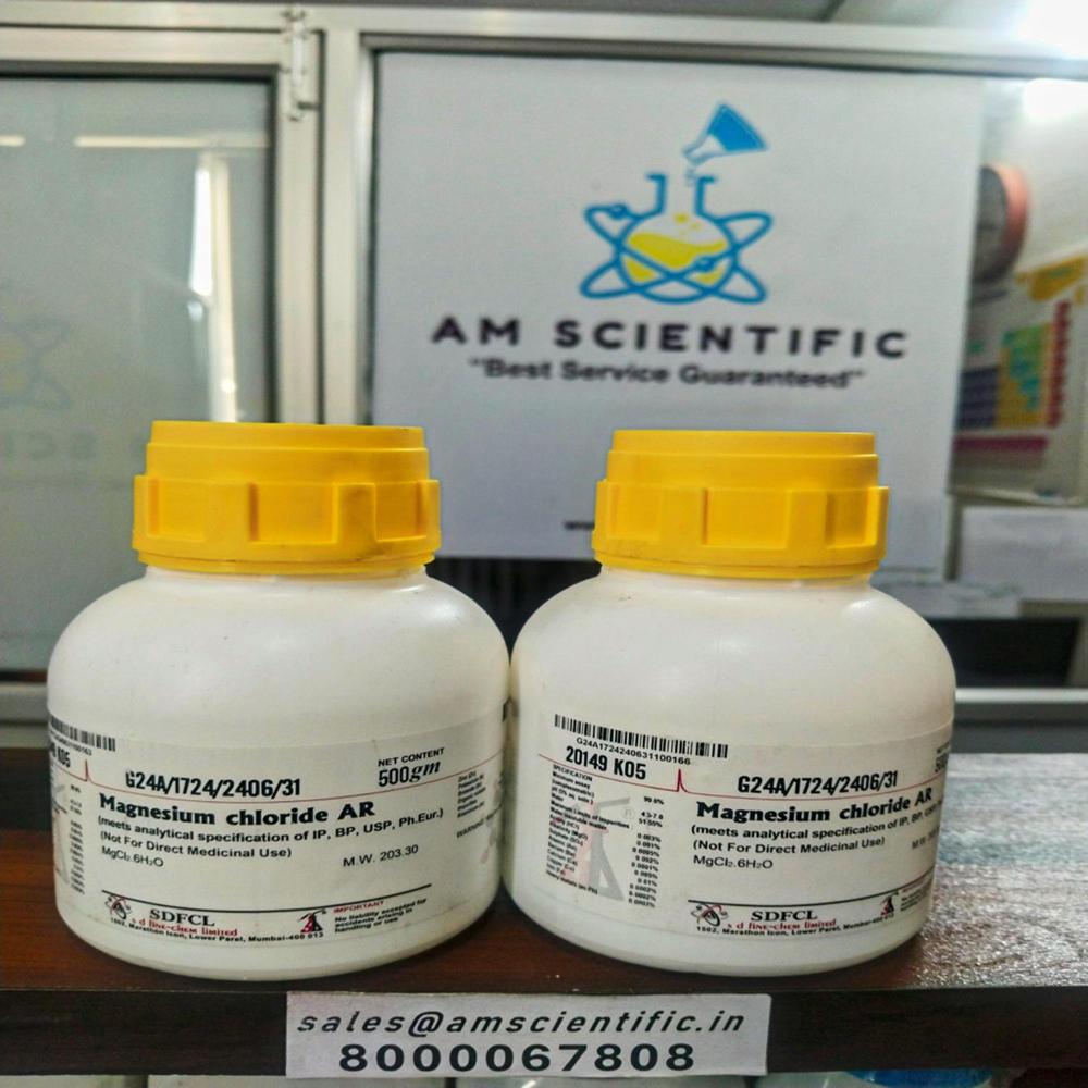 Magnesium Chloride Hexahydrate Ar Complies Ip, Bp, Usp, Ph.eur , Packaging Details: Bottle - Cas No: 7791-18-6