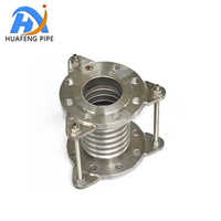 Stainless Steel Bellows Expansion Joint With Flange - Color: Silver
