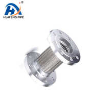 Ss Flexible Hoses Threaded Flexible Flange Joint Connector - Color: Silver