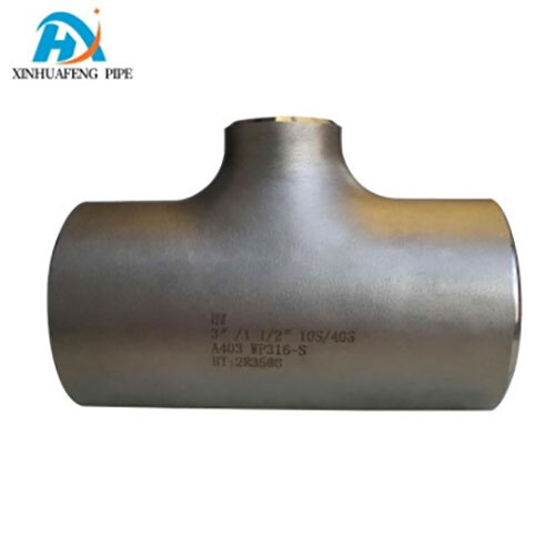 Reducing SS Industrial Pipe Fittings Seamless Tee