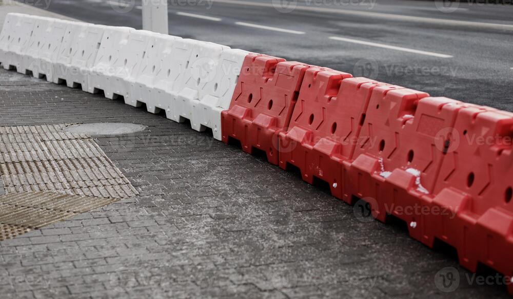 Plastic Road Barrier - Height: 2 Foot (Ft)