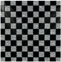 CRYSTAL MIRROR GLASS MOSAIC WALL PANEL