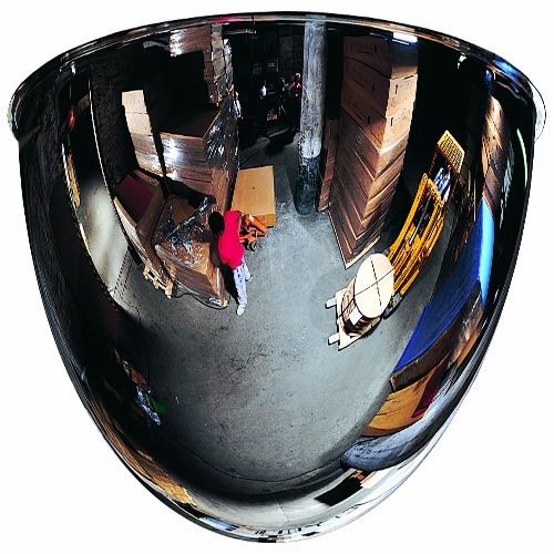 360 Degree Round Dome Convex Mirror - Color: Golden