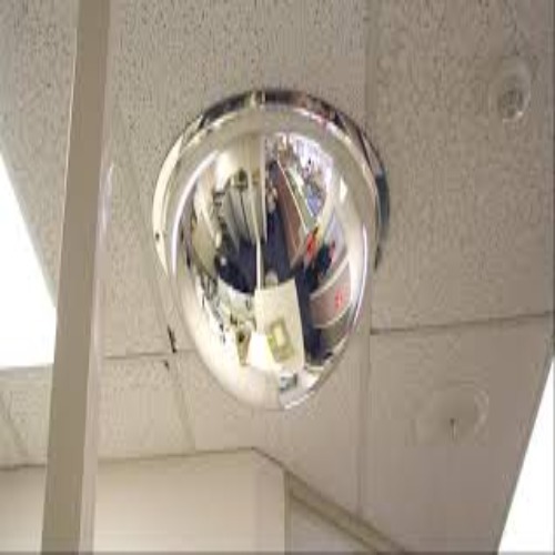 360 Degree Round Dome Convex Mirror - Color: Golden