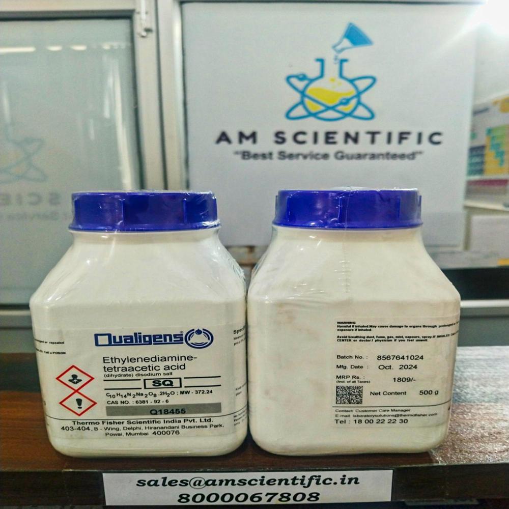 EDTA Disodium Salt SQ 500g Qualigens