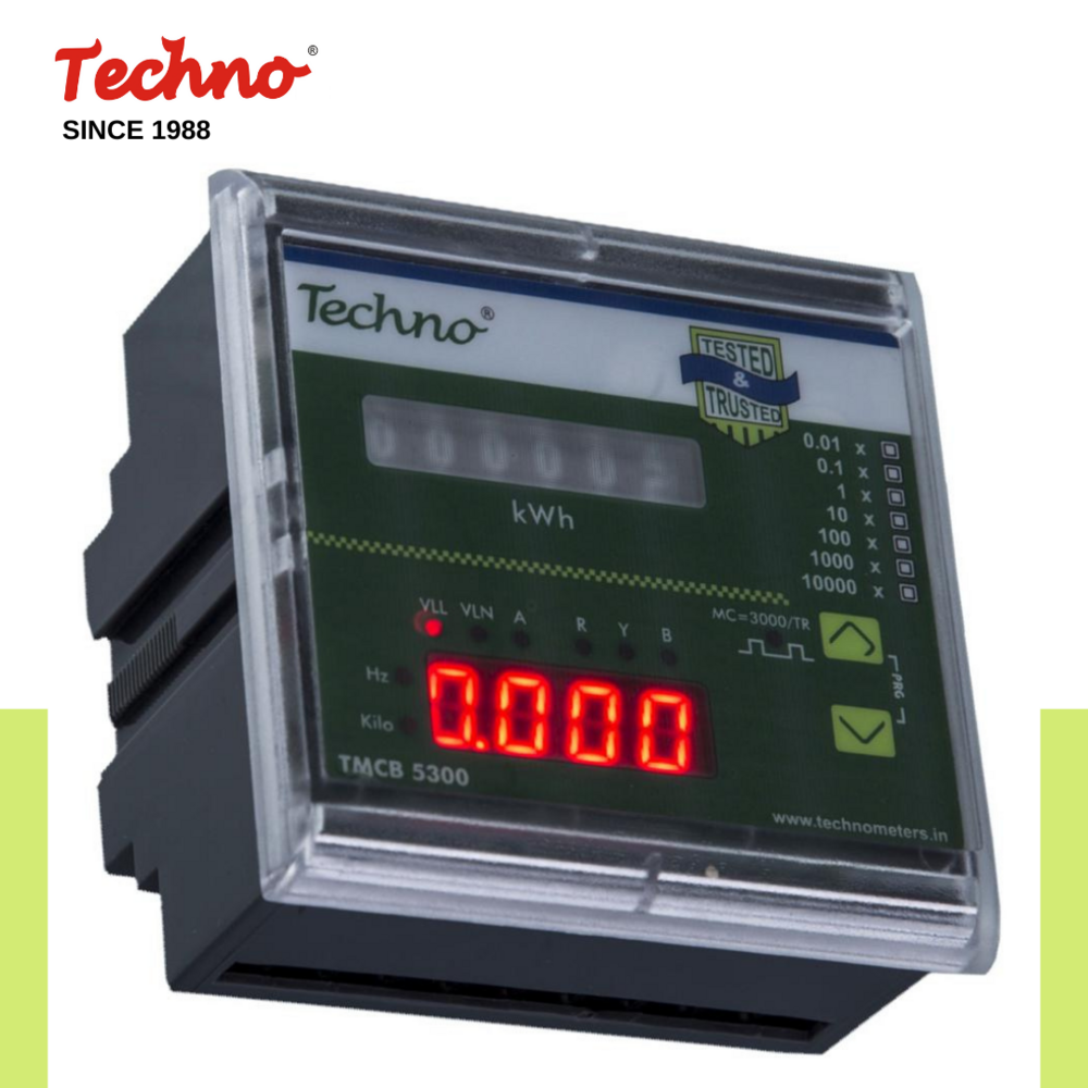 3 Phase Panel Mounted Meter With Counter Display - Accuracy: Class 1
