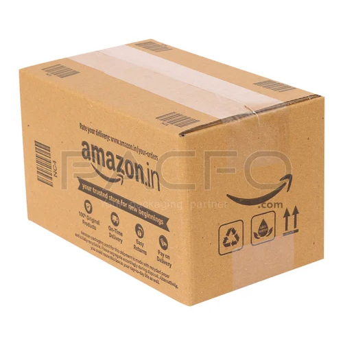 Printed Corrugated Box - Corrugated Board Material, Rectangle Shape, Brown Color, Matt Finish, Digital Printing, Fully Customizable