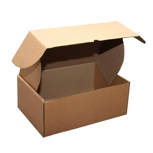 Die Cut Corrugated Box - Corrugated Board, 12x6x3 Inches, Brown Matte Finish | Customizable Shape, Color, Logo Design, Offset Printing Options