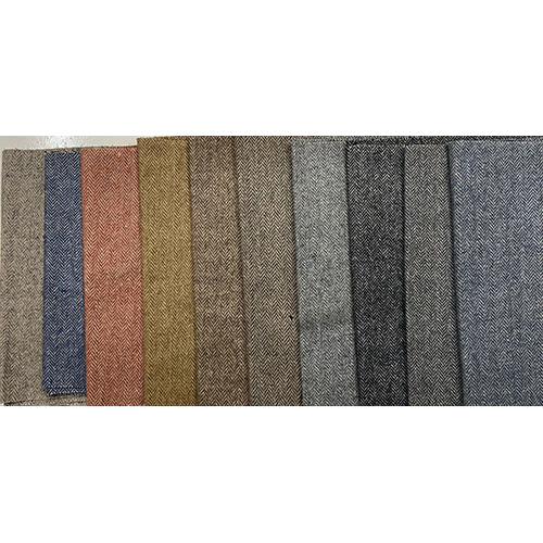 Shoddy Herring Bone Fabric - Color: Multicolor