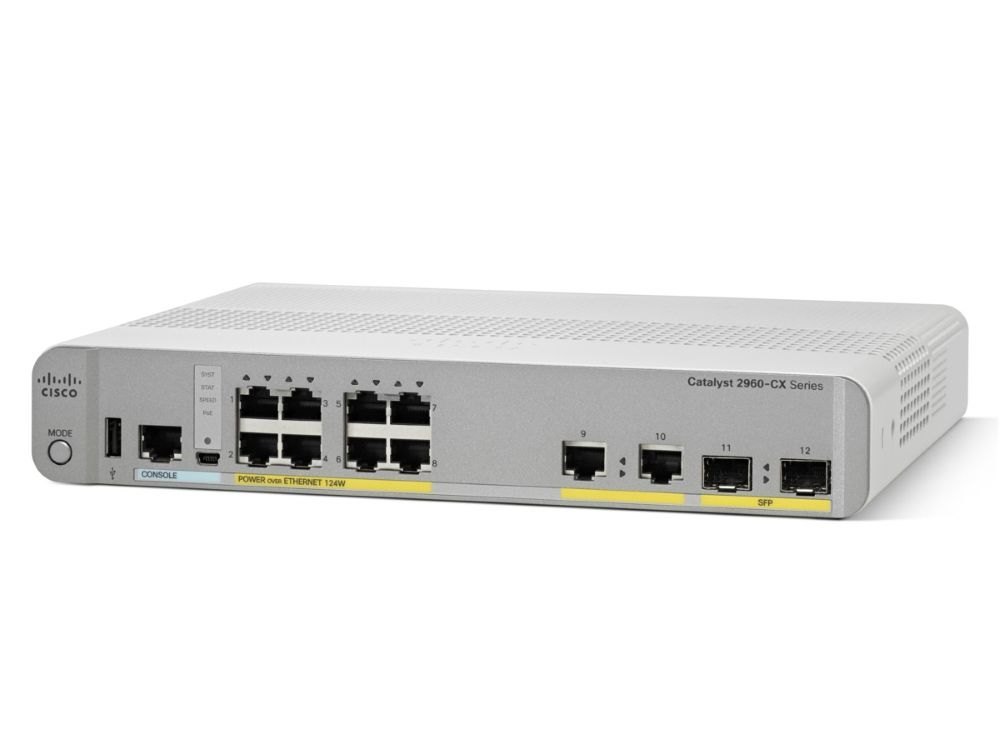Cisco Switch 2960cx-8pc-l - Cable Length: Up To 100 Meters (Ethernet Standard) Meter (M)