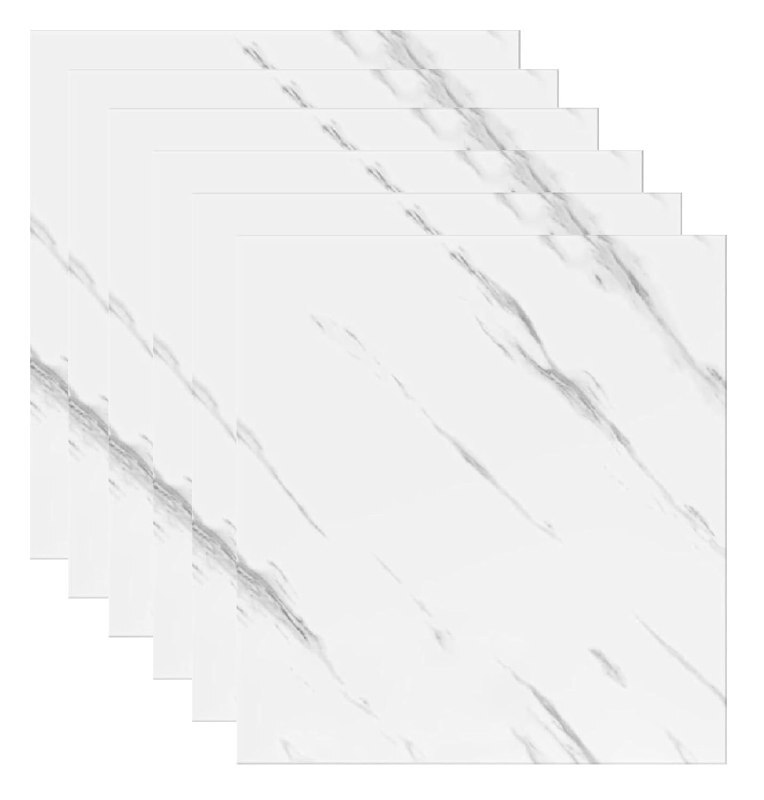 सफेद संगमरमर खुद चिपकने वाला दीवार टाइल