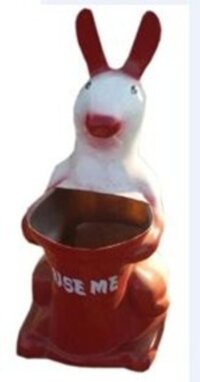FRP Rabbit Shaped Dustbin