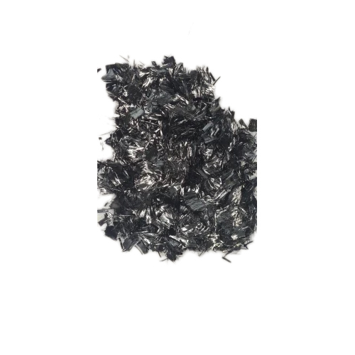 Chopped Carbon Fiber - 12mm Length, Custom Height & Width | Color Coated, Black Finish for Industrial Applications