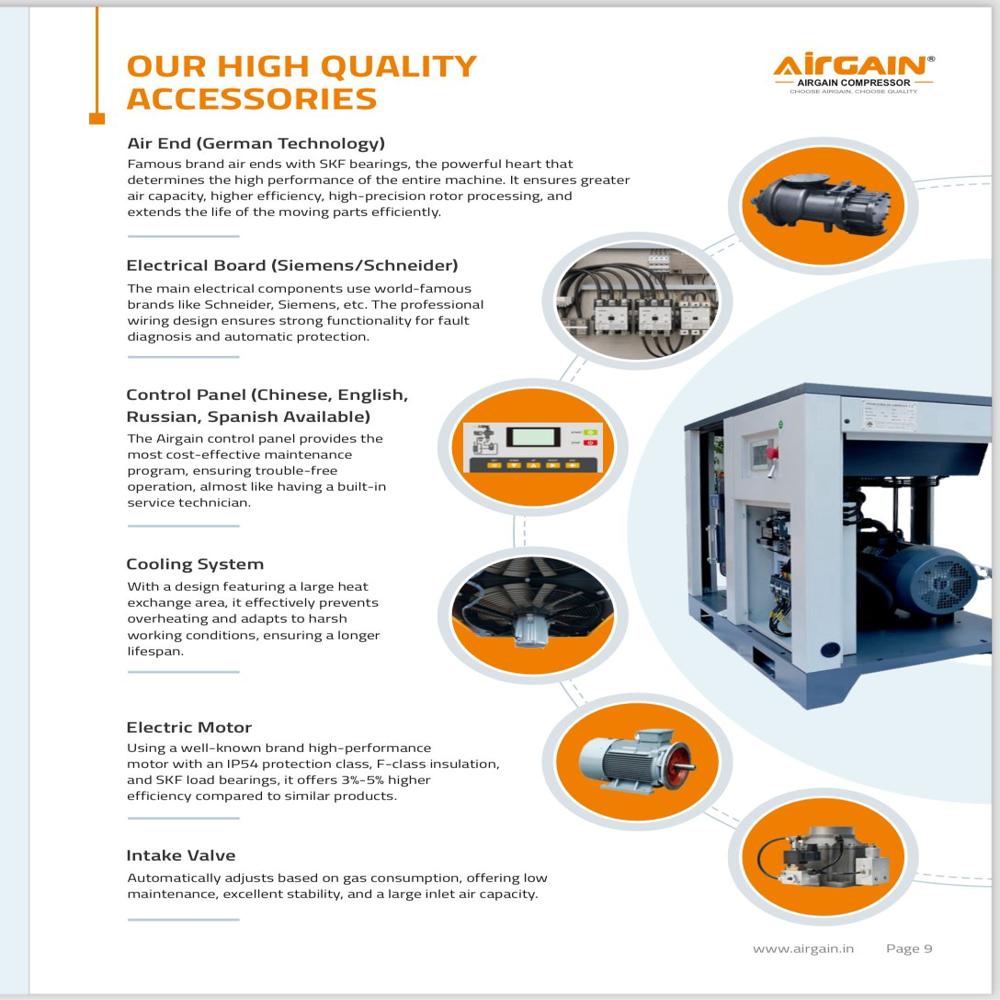 Direct Drive Screw Air Compressor - Usage: Industrial