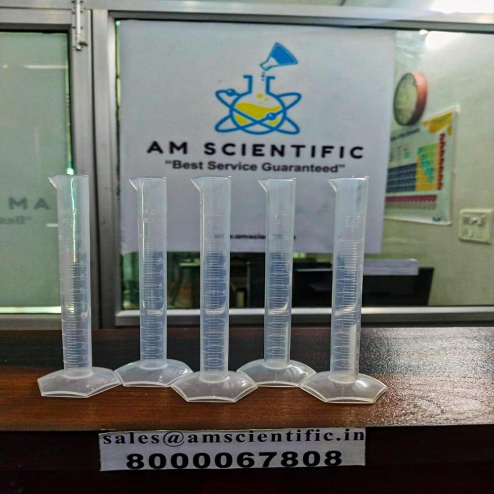 Plastic Measuring Cylinder - Color: White