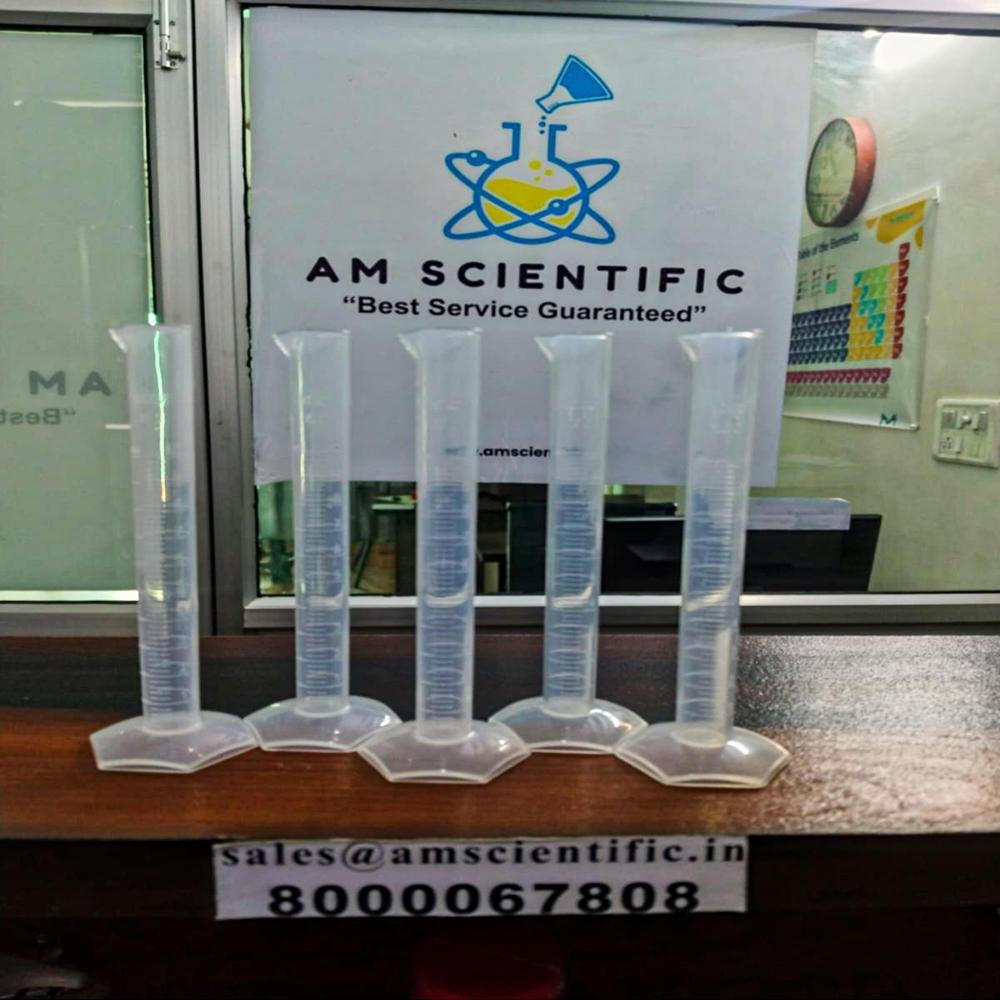 Plastic Measuring Cylinder - Color: White