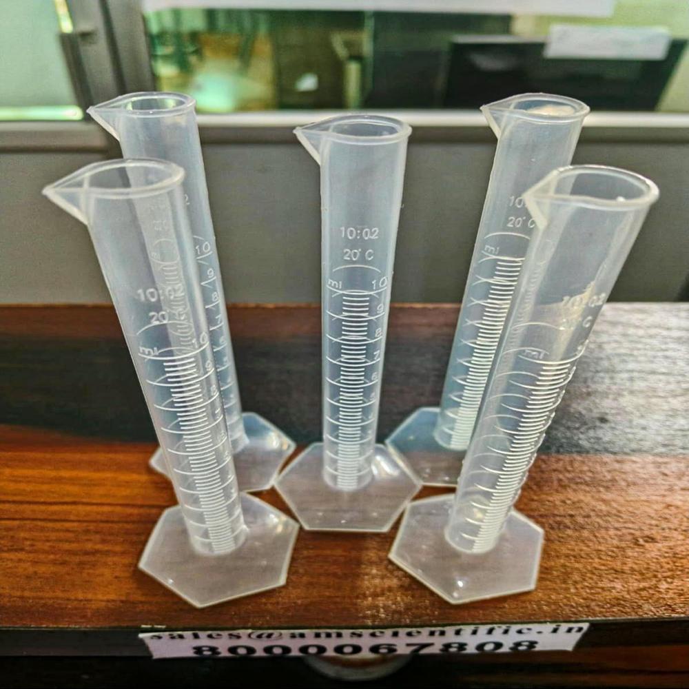 Plastic Measuring Cylinder - Color: White