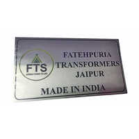 Silver Aluminium Name Plate - Application: Office