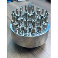 Stainless Steel Flower Fountain Nozzle - 1 Inch Size, Silver Finish, 1/4" & 3/8" Thread Types | Glossy Surface Treatment, Ideal For Industrial Use