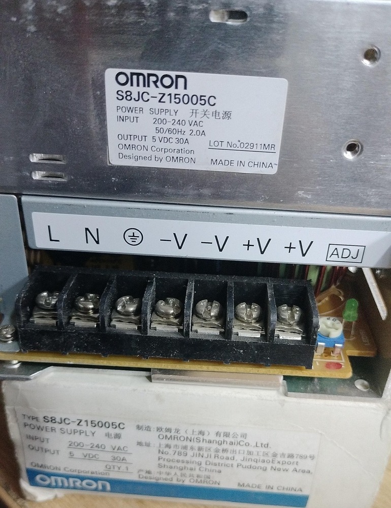 OMRON POWER SUPPLY 200-240VAC, S8JC-Z15005C